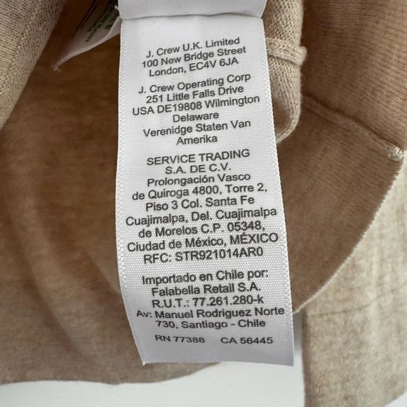 J. Crew Factory Cotton Teddie, heather light khaki, small. Fresh from drycleaner - Picture 9 of 14